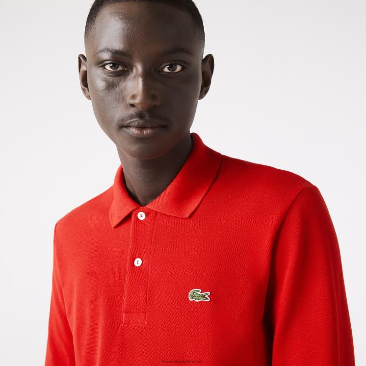 Lacoste originele l.12.12 polo met lange mouwen 0828H727 rood 240 Heren