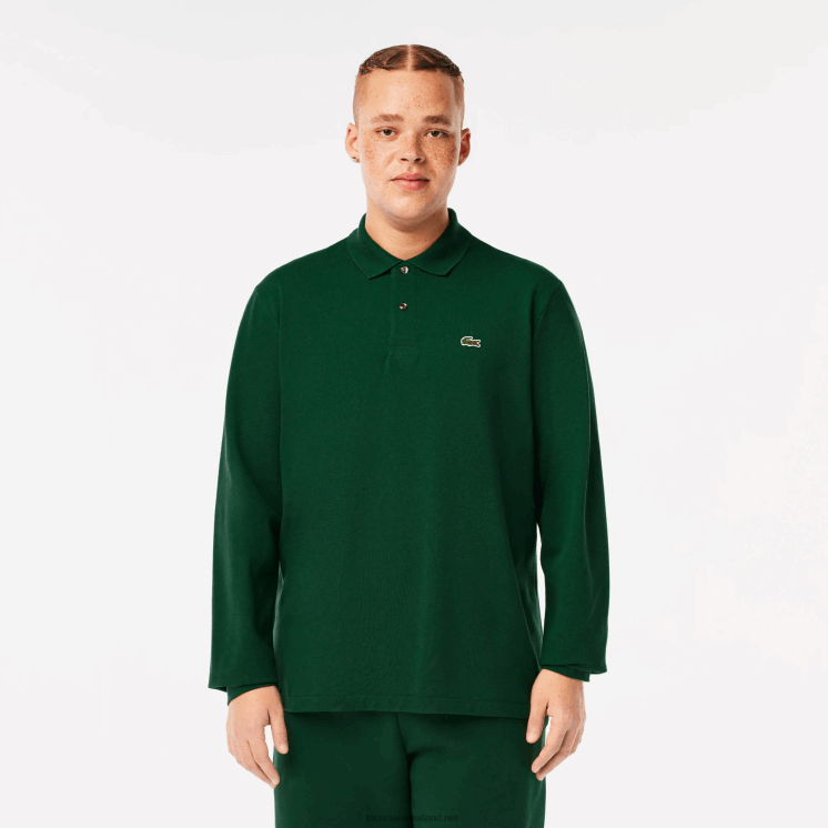 Lacoste originele l.12.12 polo met lange mouwen 0828H746 groen 132 Heren