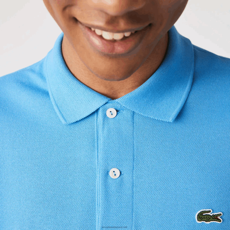 Lacoste originele l.12.12 polo met lange mouwen 0828H821 blauw 4xa Heren