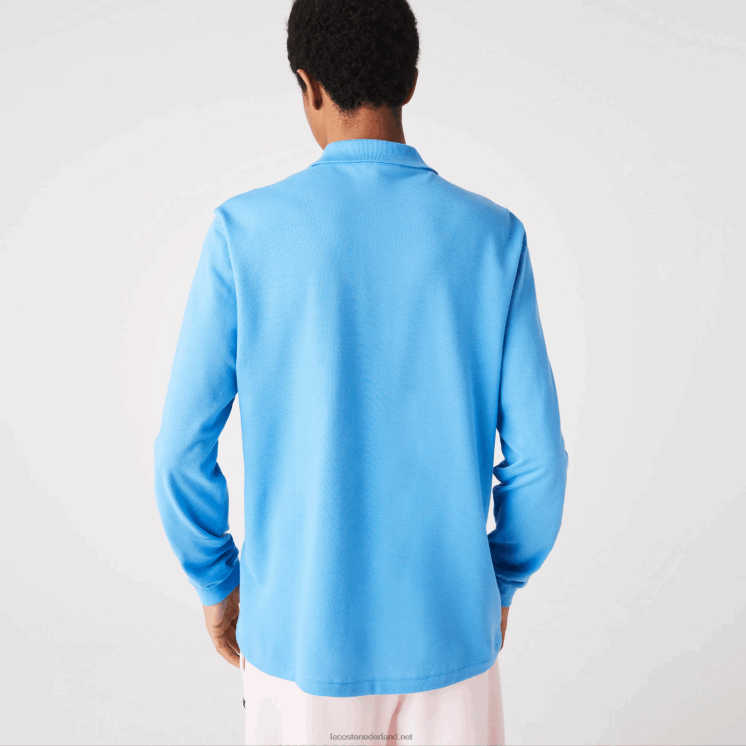 Lacoste originele l.12.12 polo met lange mouwen 0828H821 blauw 4xa Heren