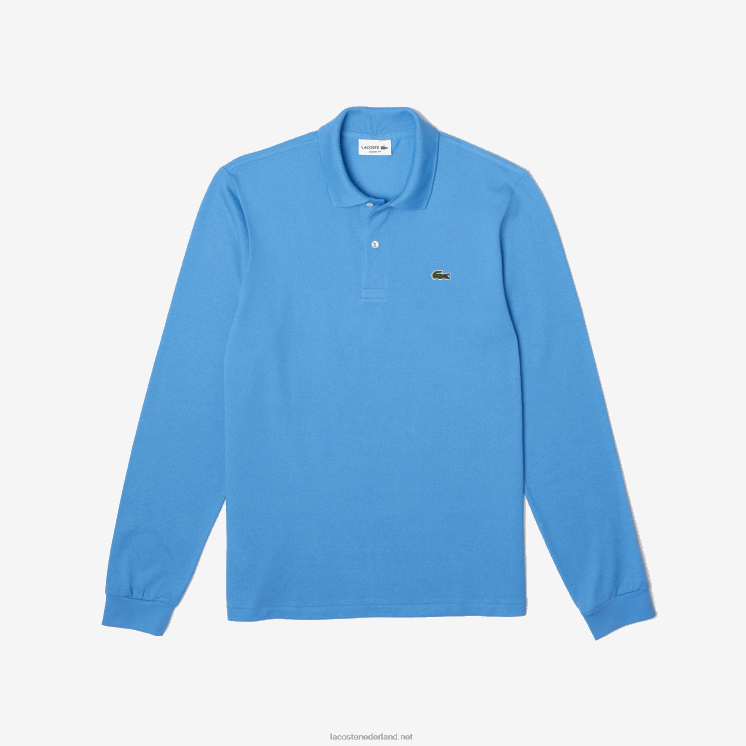 Lacoste originele l.12.12 polo met lange mouwen 0828H821 blauw 4xa Heren