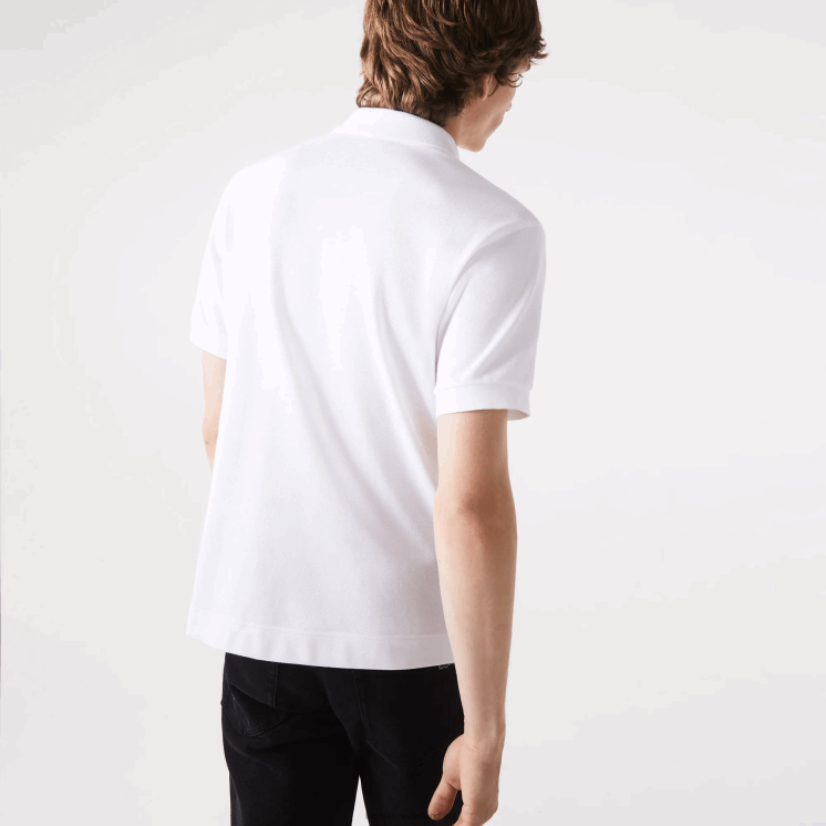 Lacoste originele l.12.12 polo met zwaar katoenen piqué 0828H249 wit 001 Heren