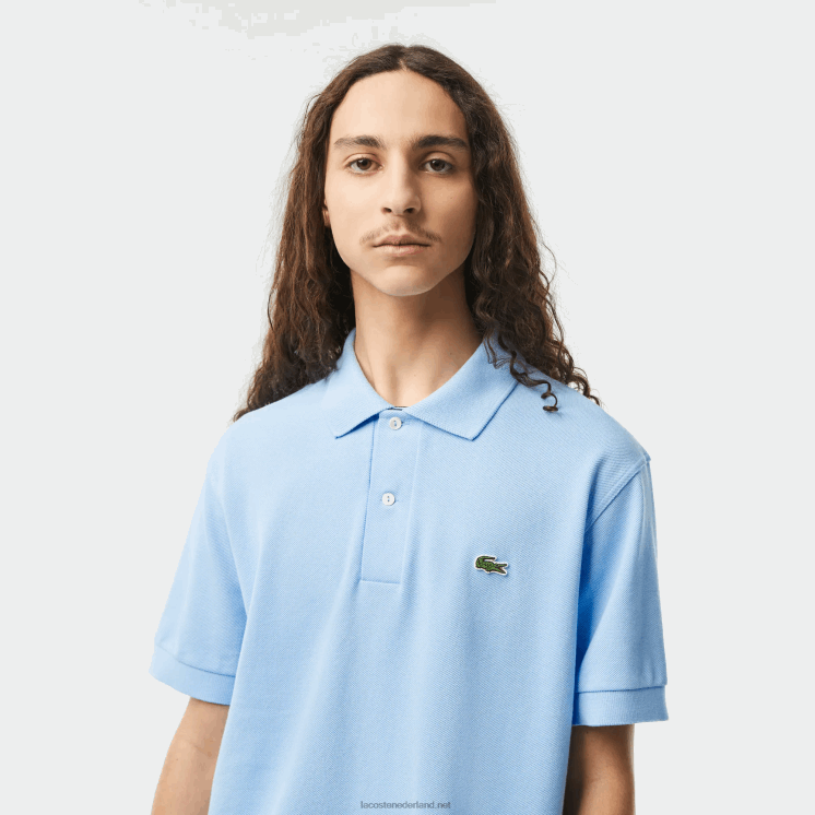 Lacoste originele l.12.12 polo met zwaar katoenen piqué 0828H251 blauwe hbp Heren