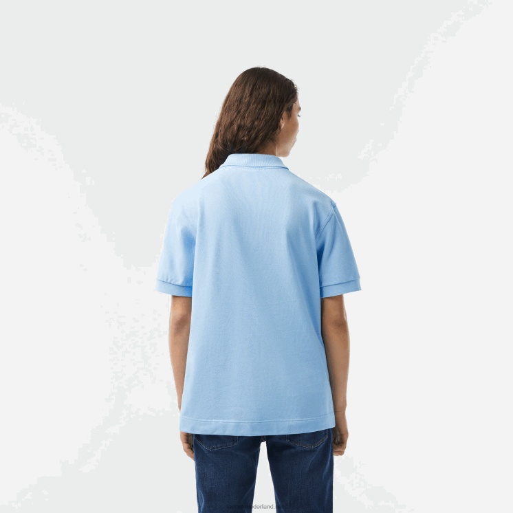 Lacoste originele l.12.12 polo met zwaar katoenen piqué 0828H251 blauwe hbp Heren