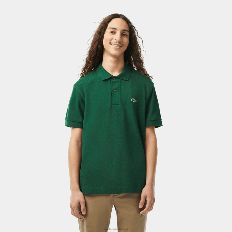 Lacoste originele l.12.12 polo met zwaar katoenen piqué 0828H252 groen 132 Heren