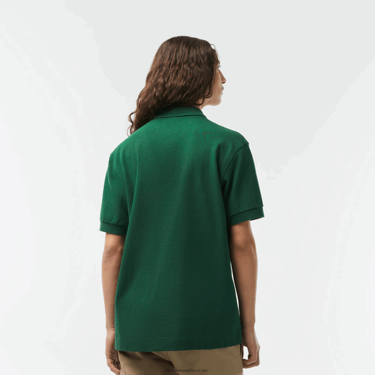 Lacoste originele l.12.12 polo met zwaar katoenen piqué 0828H252 groen 132 Heren