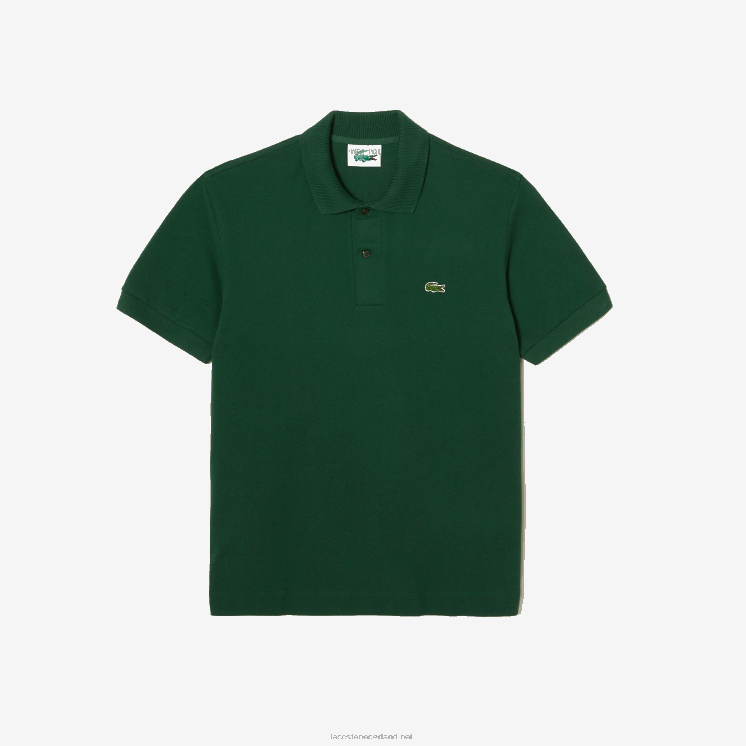 Lacoste originele l.12.12 polo met zwaar katoenen piqué 0828H252 groen 132 Heren