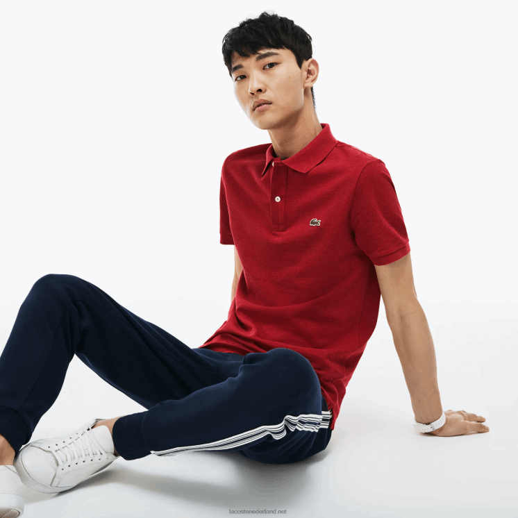 Lacoste originele l.12.12 slim fit polo 0828H1199 rode promotie Heren