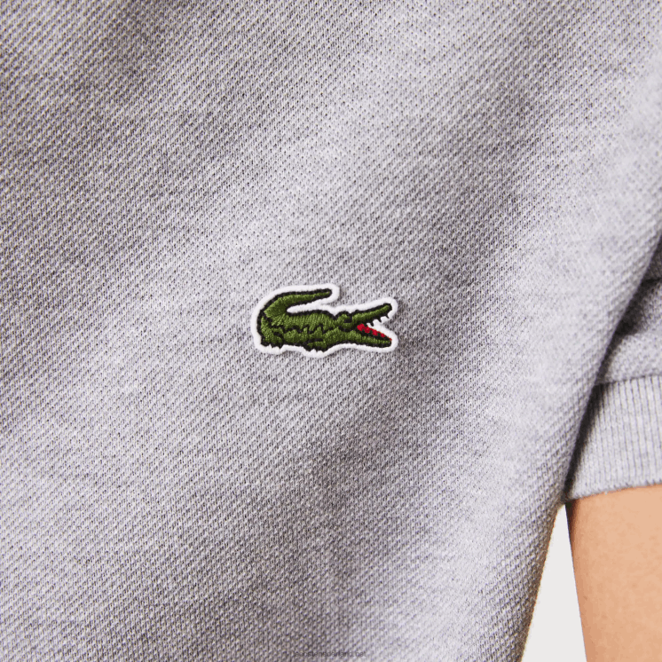Lacoste originele l.12.12 slim fit polo 0828H1267 grijze knik erf Heren