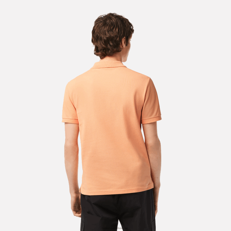 Lacoste originele l.12.12 slim fit polo 0828H157 lichtoranje heb Heren
