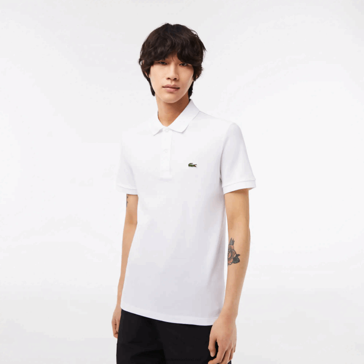 Lacoste originele l.12.12 slim fit polo 0828H158 wit 001 Heren