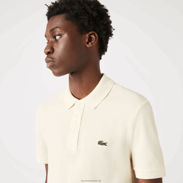 Lacoste originele l.12.12 slim fit polo 0828H159 witte xfj Heren