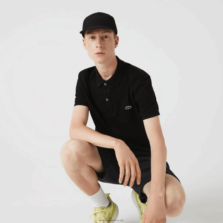 Lacoste originele l.12.12 slim fit polo 0828H160 zwart 031 Heren