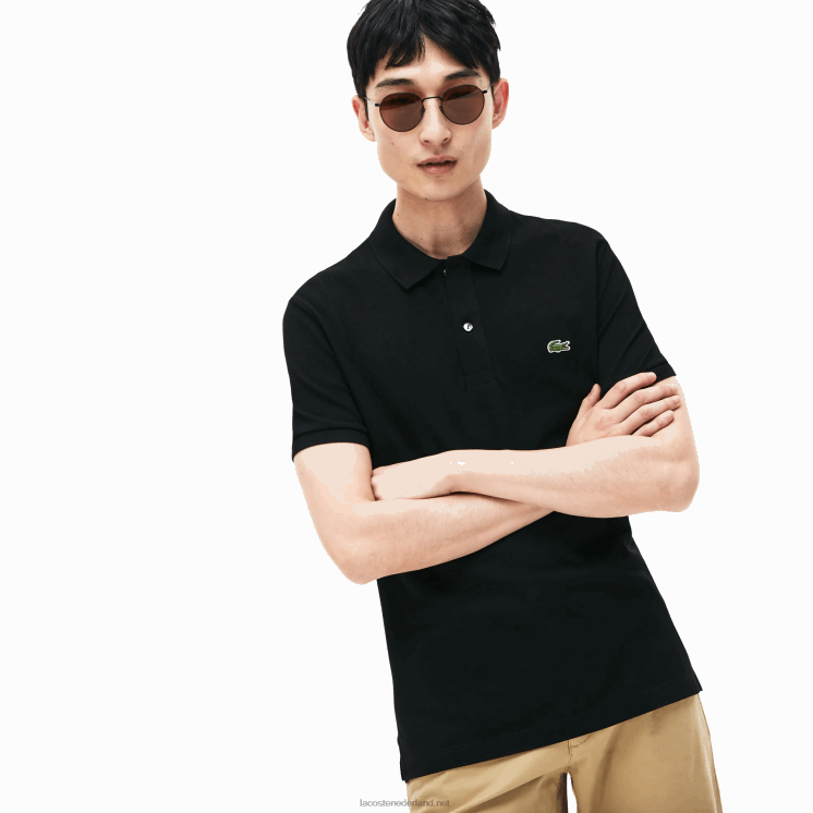 Lacoste originele l.12.12 slim fit polo 0828H160 zwart 031 Heren