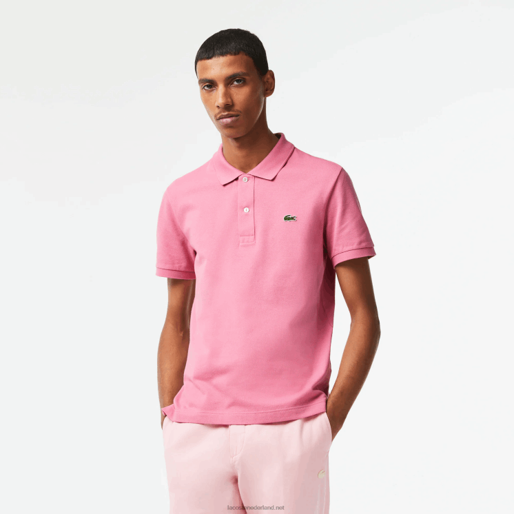 Lacoste originele l.12.12 slim fit polo 0828H190 roze 2r3 Heren
