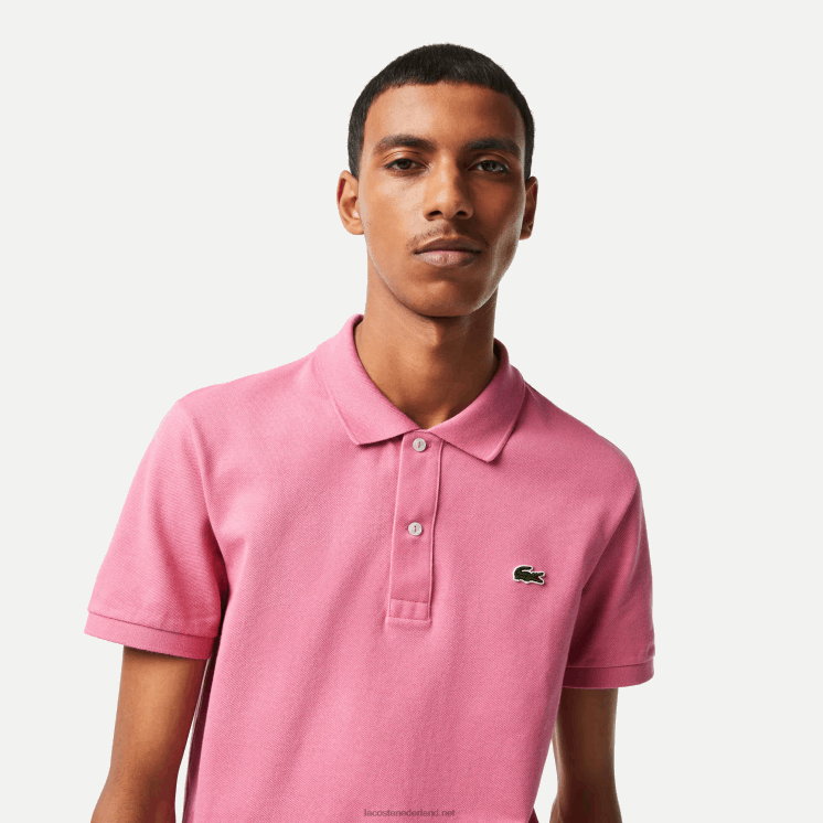 Lacoste originele l.12.12 slim fit polo 0828H190 roze 2r3 Heren