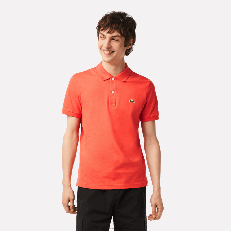 Lacoste originele l.12.12 slim fit polo 0828H200 oranje 02k Heren