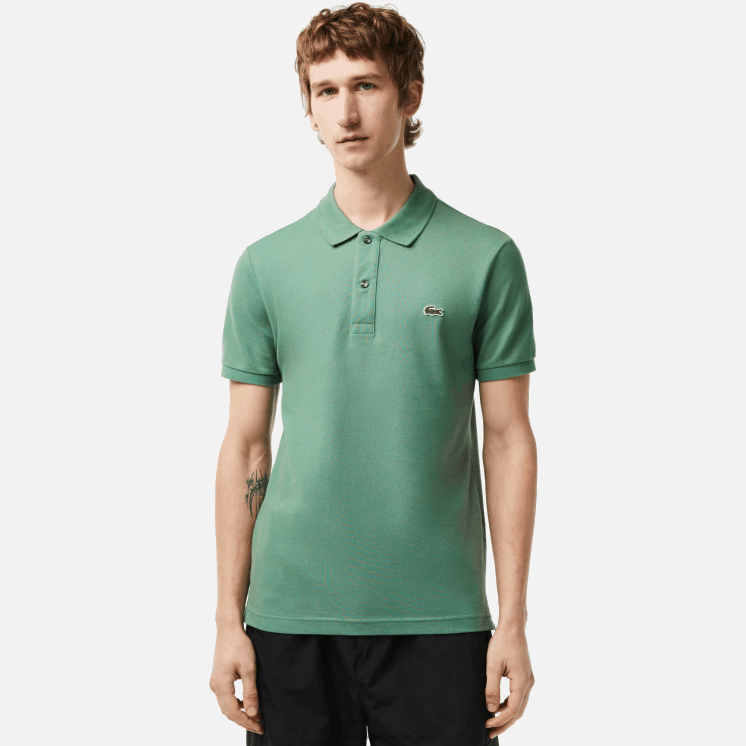 Lacoste originele l.12.12 slim fit polo 0828H202 kaki groen kx5 Heren