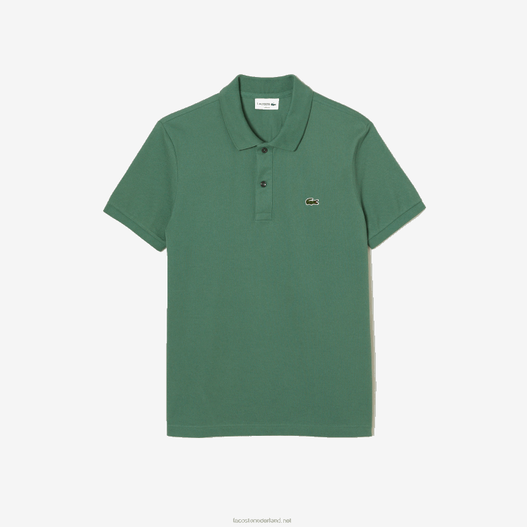 Lacoste originele l.12.12 slim fit polo 0828H202 kaki groen kx5 Heren