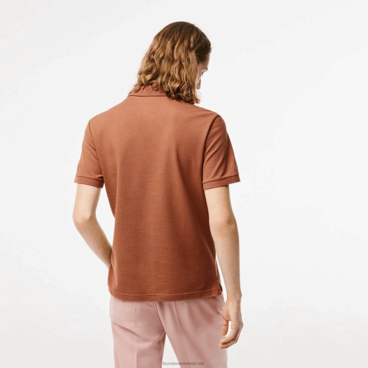 Lacoste originele l.12.12 slim fit polo 0828H219 lichtbruin lfa Heren
