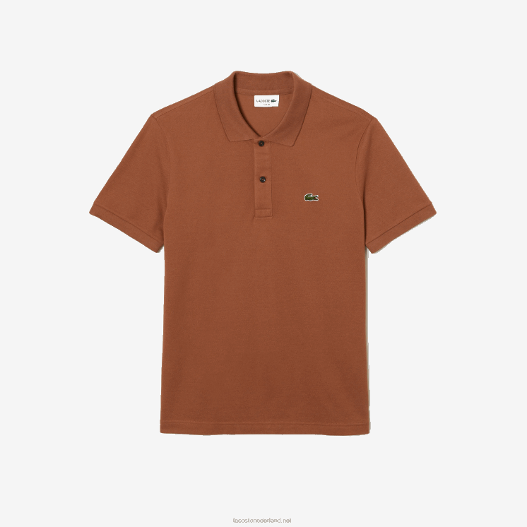 Lacoste originele l.12.12 slim fit polo 0828H219 lichtbruin lfa Heren