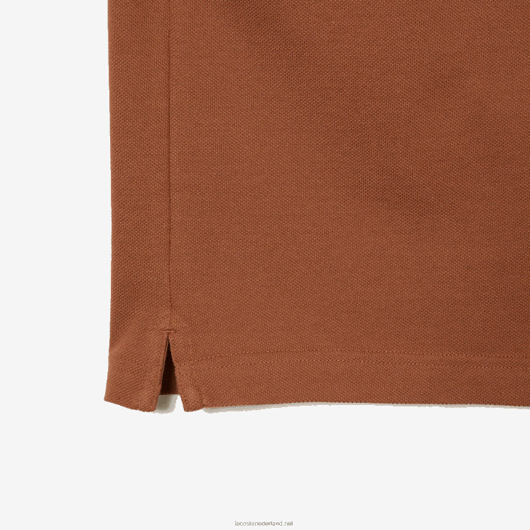 Lacoste originele l.12.12 slim fit polo 0828H219 lichtbruin lfa Heren