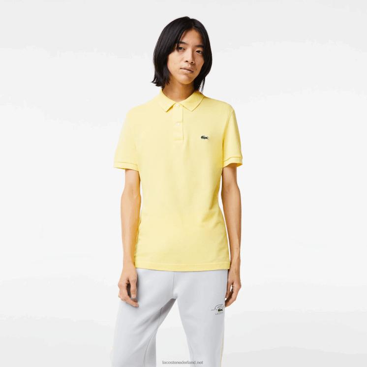 Lacoste originele l.12.12 slim fit polo 0828H220 geel 107 Heren