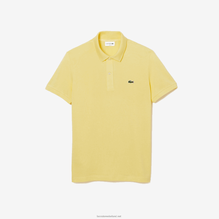 Lacoste originele l.12.12 slim fit polo 0828H220 geel 107 Heren