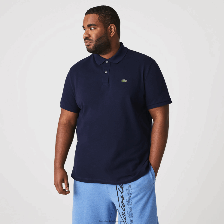 Lacoste originele l.12.12 slim fit polo 0828H685 marineblauw 166 Heren