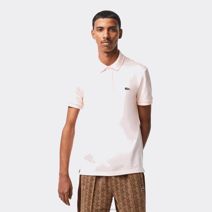 Lacoste originele l.12.12 slim fit polo 0828H740 lichtroze t03 Heren