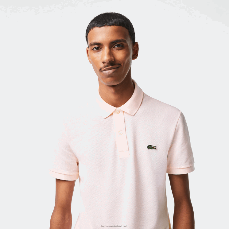 Lacoste originele l.12.12 slim fit polo 0828H740 lichtroze t03 Heren