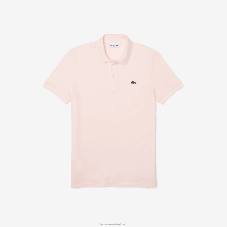 Lacoste originele l.12.12 slim fit polo 0828H740 lichtroze t03 Heren