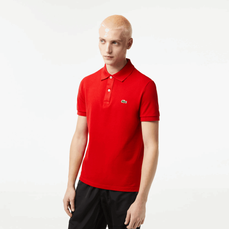 Lacoste originele l.12.12 slim fit polo 0828H752 rood 240 Heren