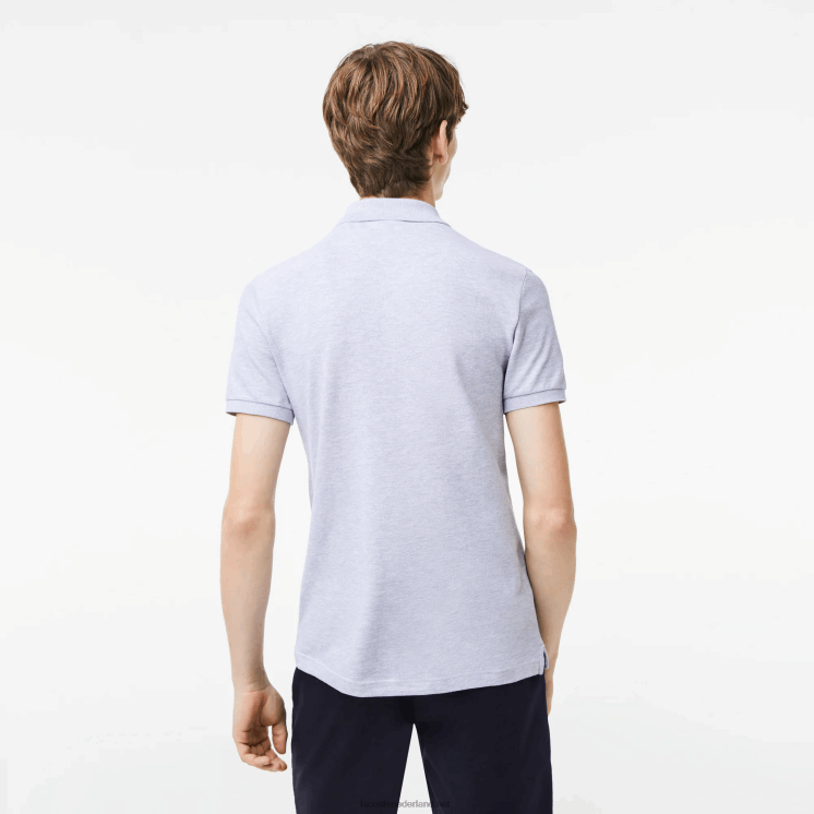 Lacoste originele l.12.12 slim fit polo 0828H766 grijze chine ca Heren