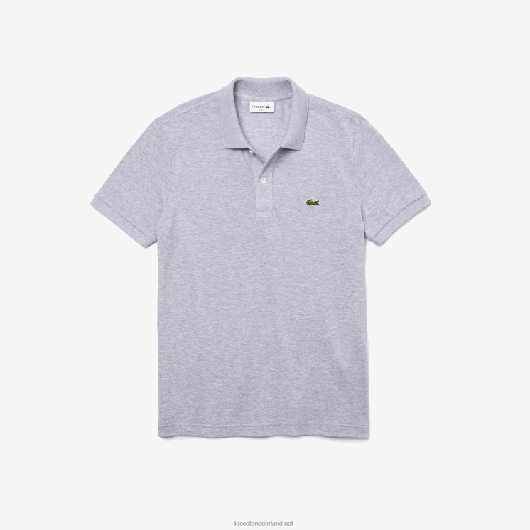 Lacoste originele l.12.12 slim fit polo 0828H766 grijze chine ca Heren