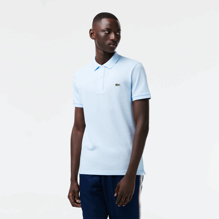 Lacoste originele l.12.12 slim fit polo 0828H806 lichtblauw t01 Heren