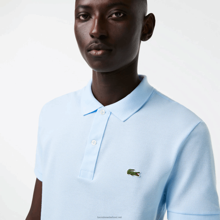 Lacoste originele l.12.12 slim fit polo 0828H806 lichtblauw t01 Heren