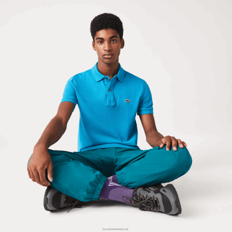 Lacoste originele l.12.12 slim fit polo 0828H837 blauwe gh9 Heren
