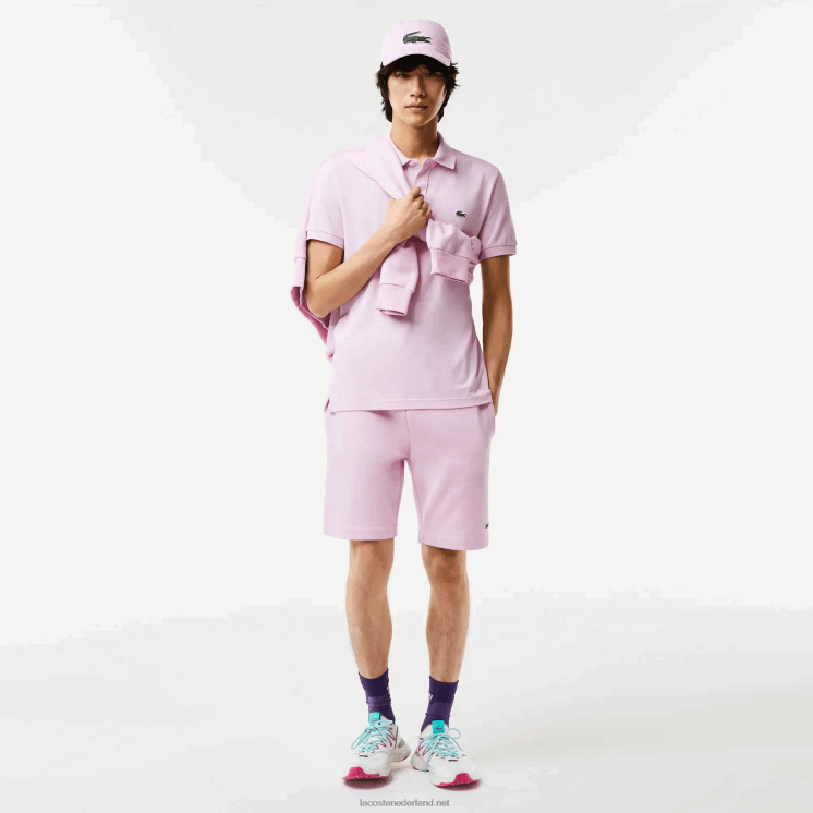 Lacoste originele l.12.12 slim fit polo 0828H889 roze z4h Heren