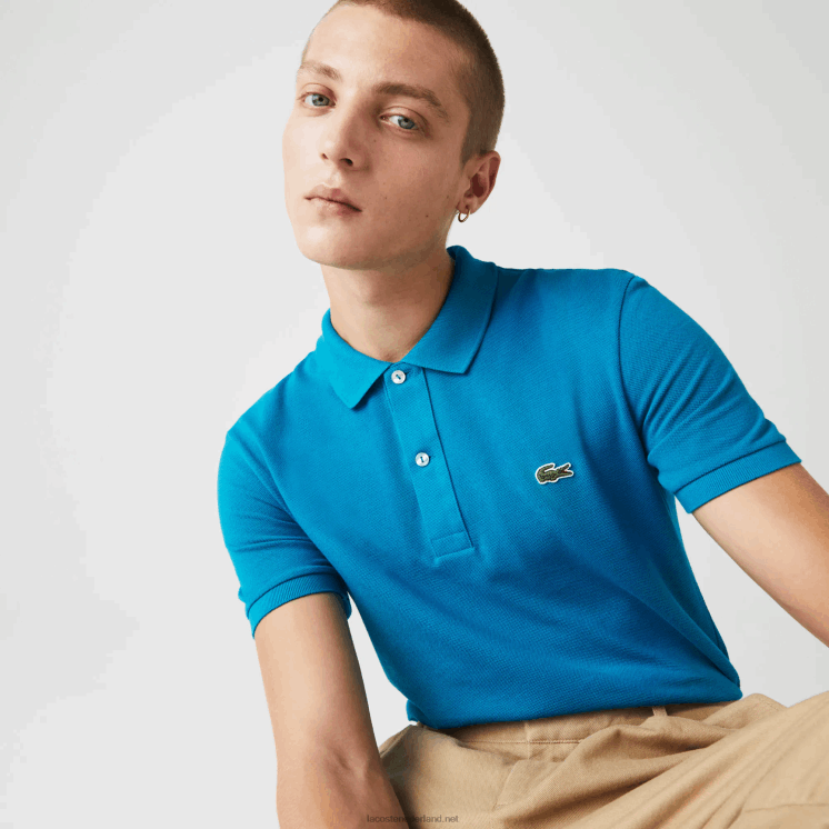 Lacoste originele l.12.12 slim fit polo 0828H891 blauwe yzw Heren