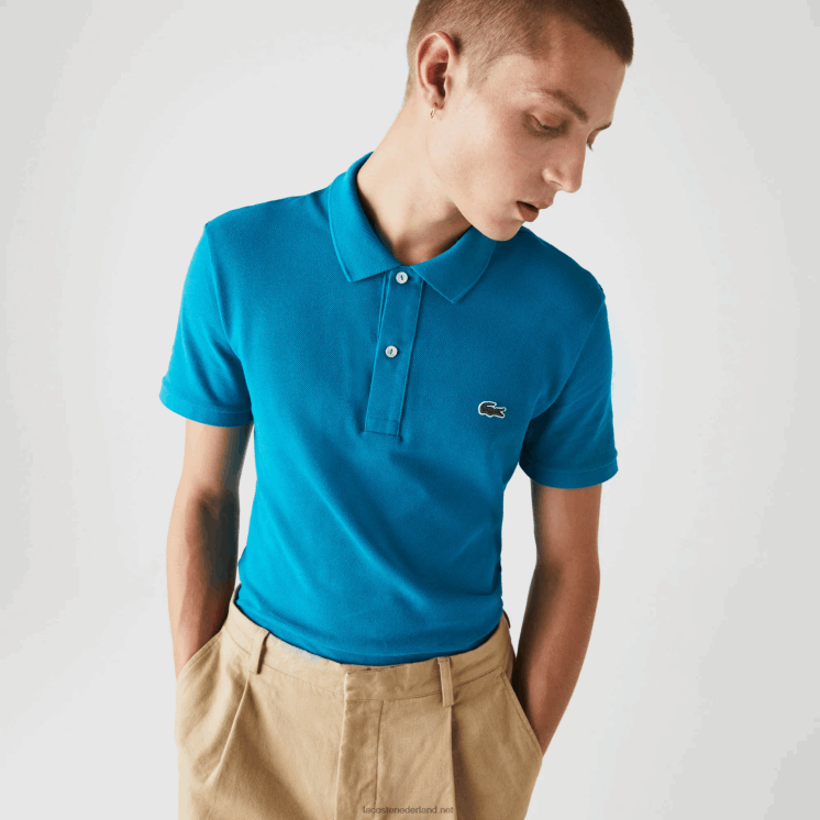 Lacoste originele l.12.12 slim fit polo 0828H891 blauwe yzw Heren