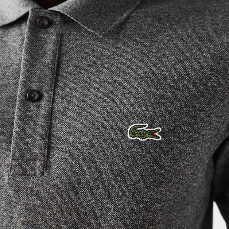 Lacoste originele l.12.12 slim fit polo 0828H937 grijze chine e8g Heren