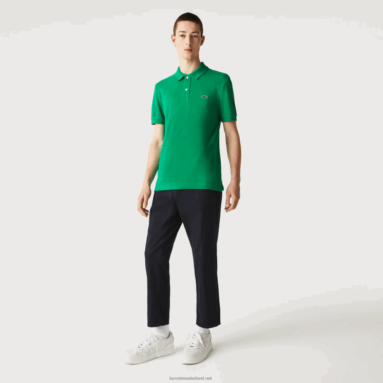 Lacoste originele l.12.12 slim fit polo 0828H940 groene lm Heren