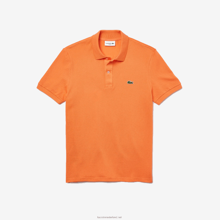 Lacoste originele l.12.12 slim fit polo 0828H943 oranje npb Heren