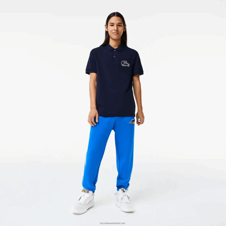 Lacoste piqué polo van biologisch katoen 0828H573 marineblauw 166 Heren