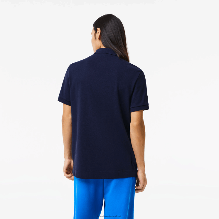 Lacoste piqué polo van biologisch katoen 0828H573 marineblauw 166 Heren