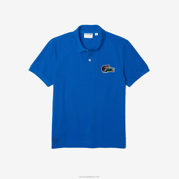 Lacoste piqué polo van biologisch katoen 0828H574 blauw k1q Heren