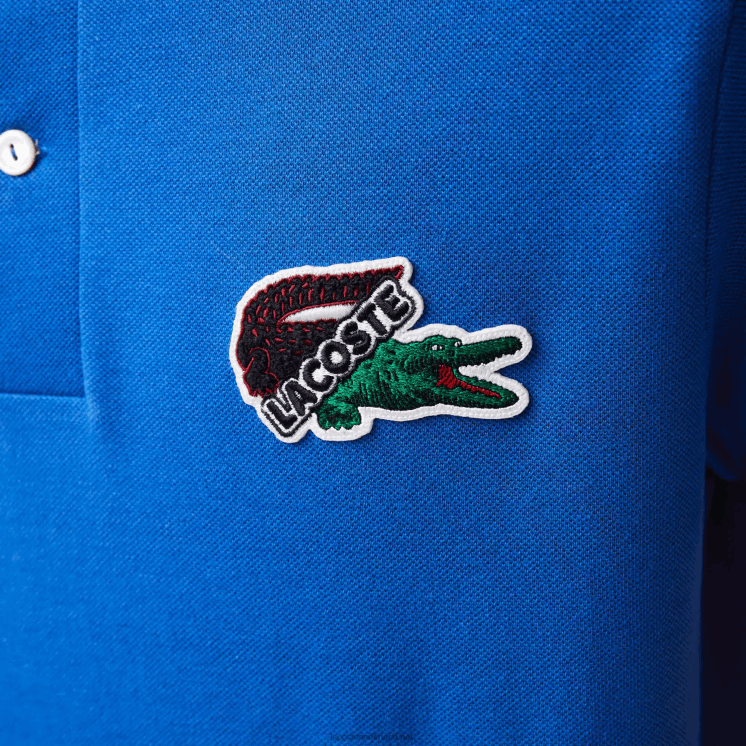 Lacoste piqué polo van biologisch katoen 0828H574 blauw k1q Heren