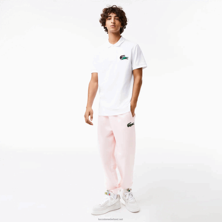 Lacoste piqué polo van biologisch katoen 0828H575 wit 001 Heren