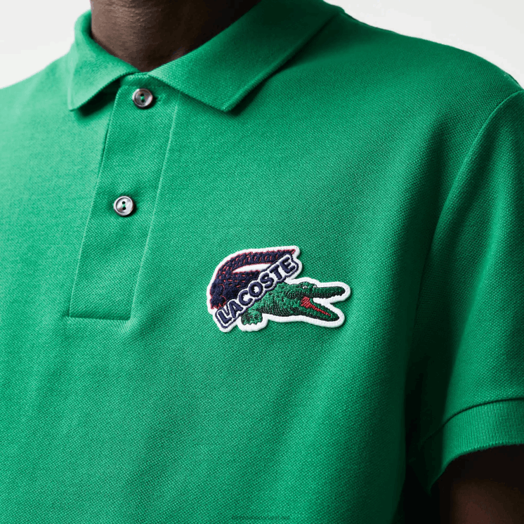 Lacoste piqué polo van biologisch katoen 0828H846 groene lm Heren